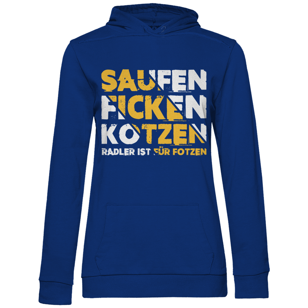 Saufen Ficken Kotzen Radler ist für Fotzen - Damen Hoodie Royal