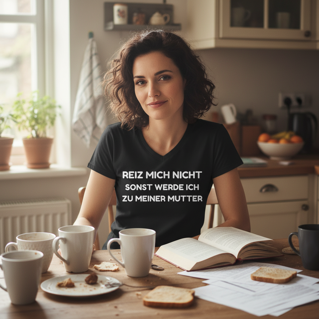 Reiz mich nicht sonst werde ich zu meiner Mutter - Damen V-Neck T-Shirt