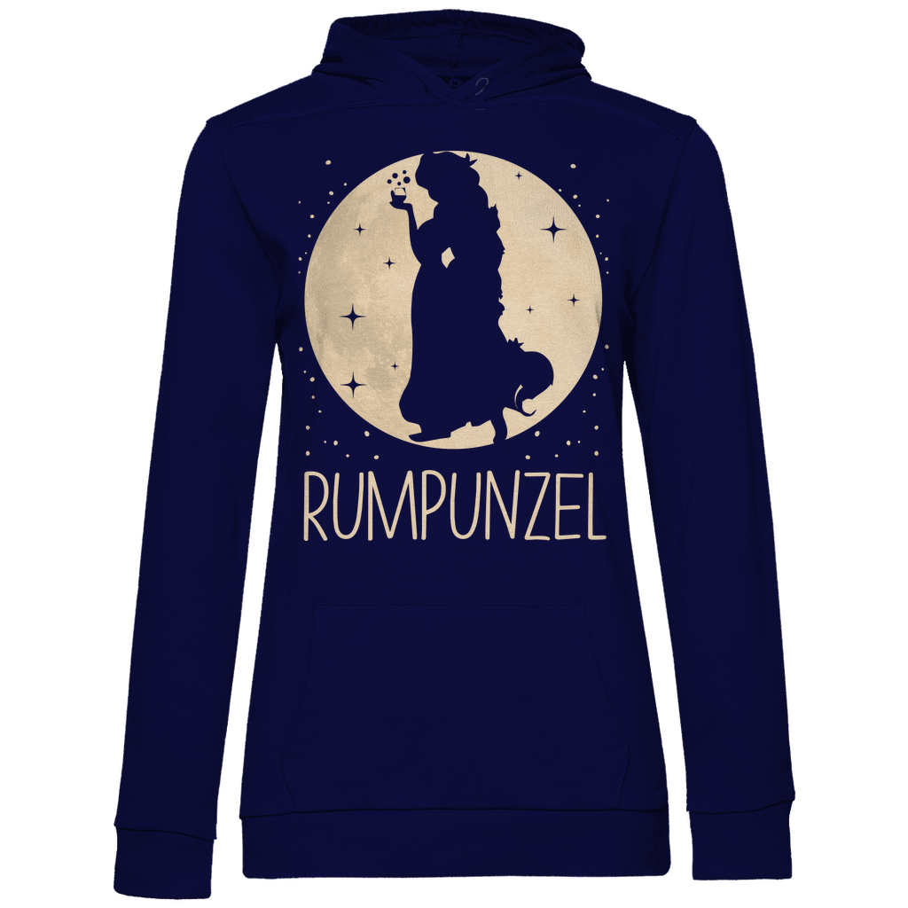 Mond Prinzessin - Rumpunzel - Damen Hoodie Navy Blue