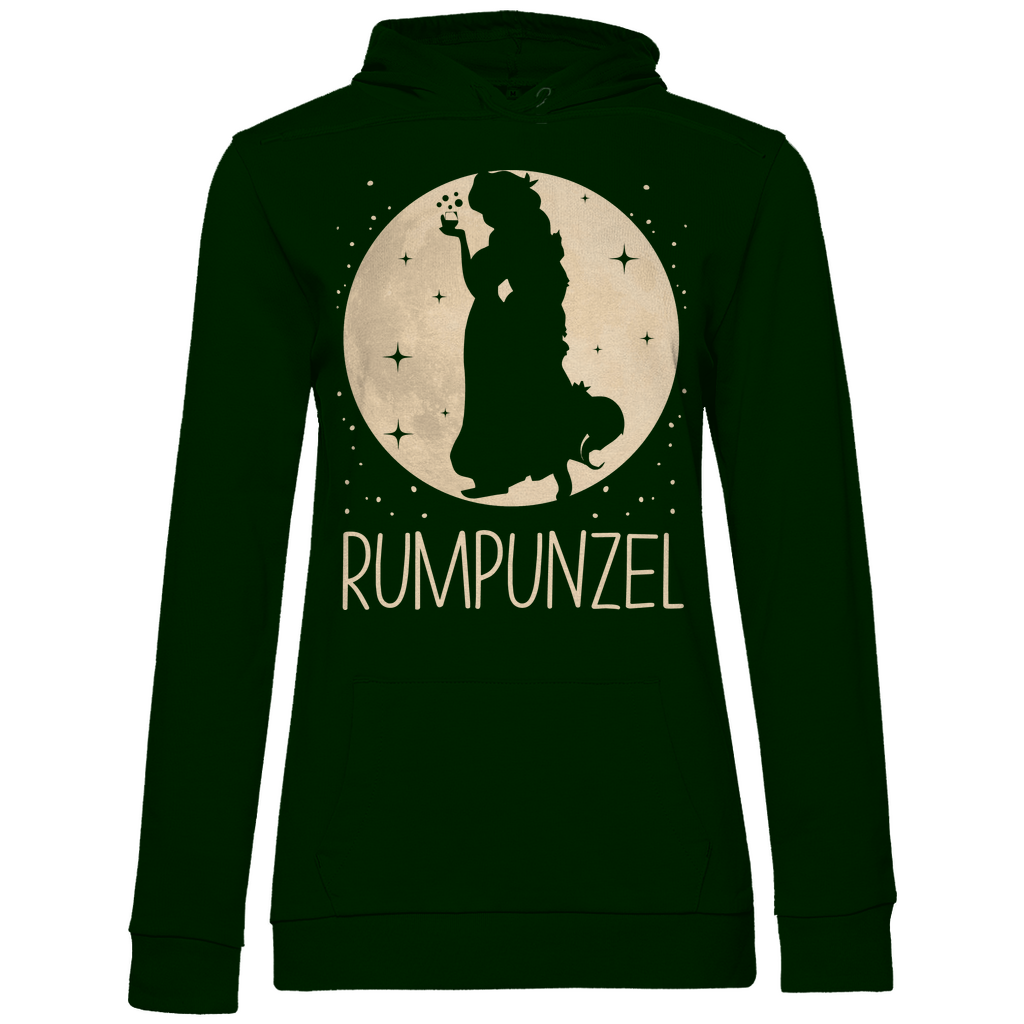 Mond Prinzessin - Rumpunzel - Damen Hoodie Forest Green