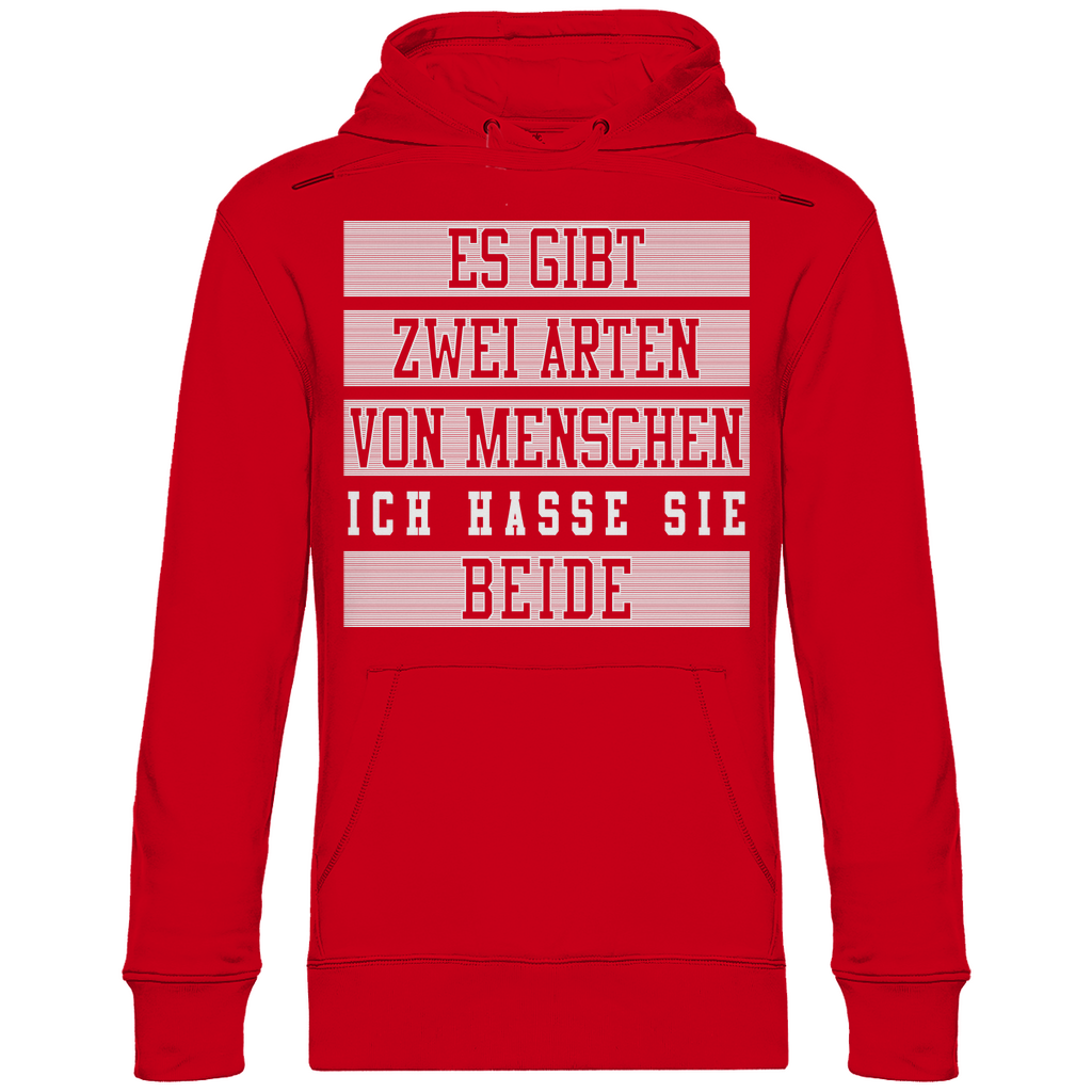 Es gibt zwei Arten von Menschen - Unisex Hoodie Red