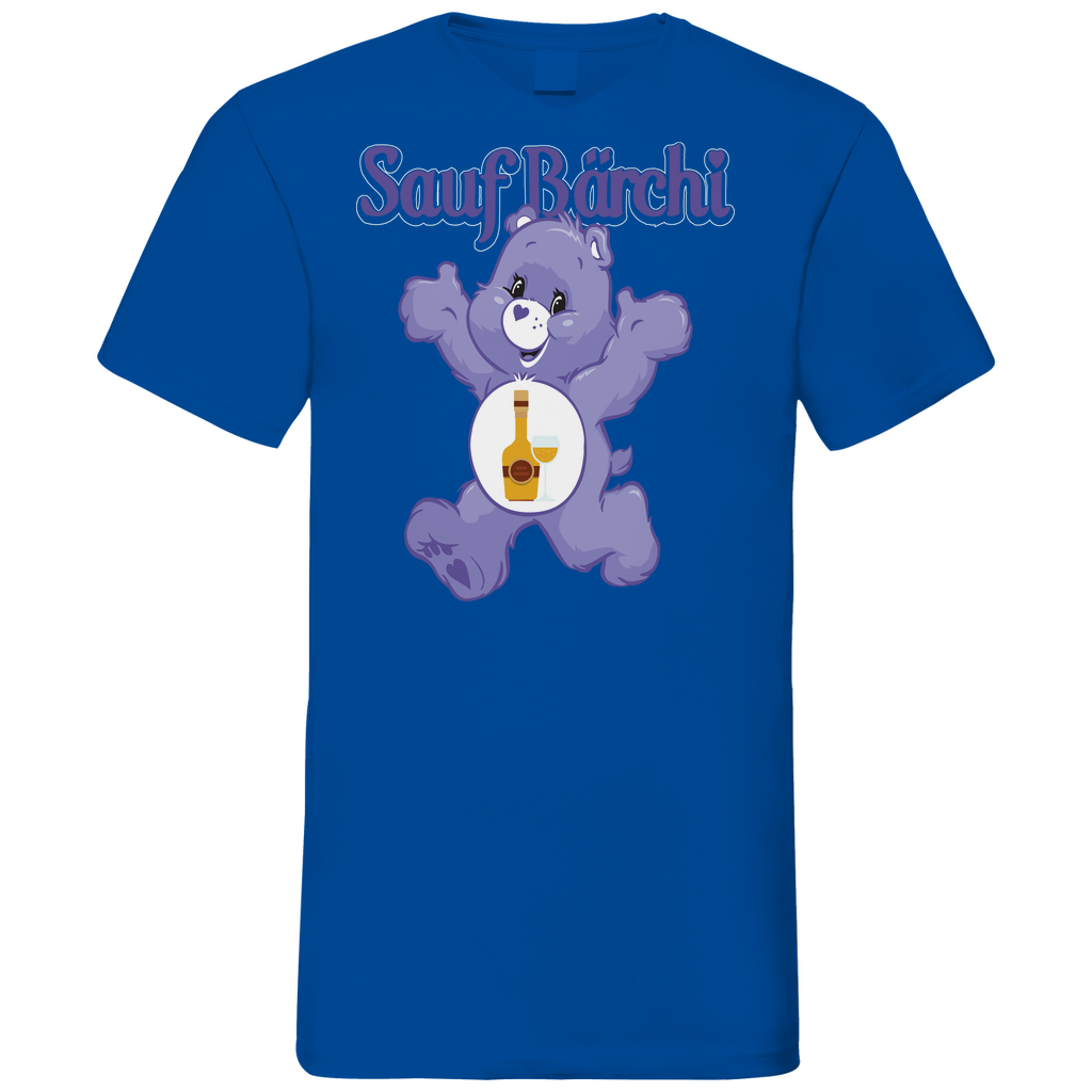 Sauf Bärchi - Glücksbärchi - Herren V-Neck Shirt Royal Blue