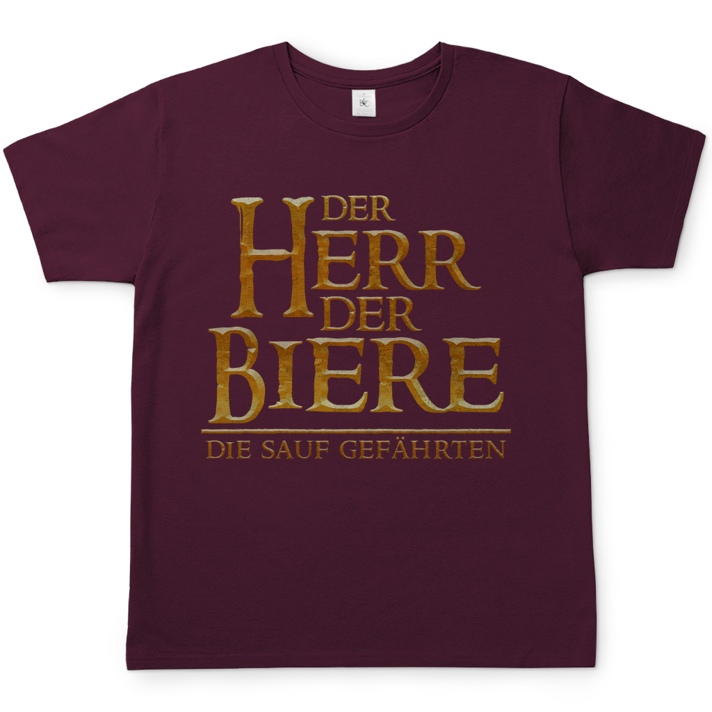Der Herr der Biere die sauf Gefährten HDR - Herren Shirt Burgundy