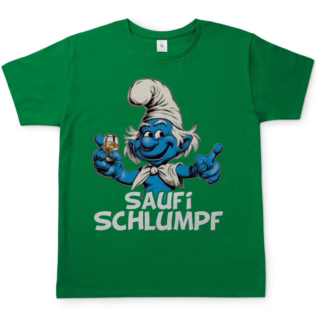 Saufi Schlumpf Grafik - Herren Shirt Kelly Green