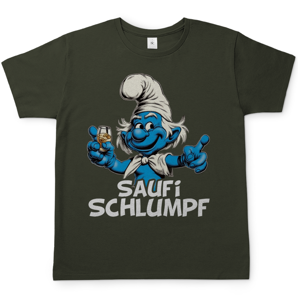 Saufi Schlumpf Grafik - Herren Shirt Urban Khaki