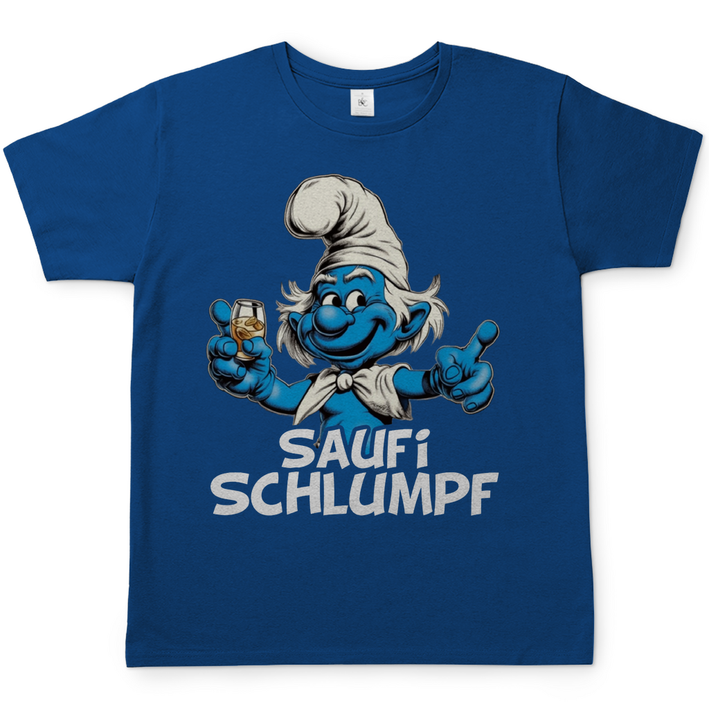 Saufi Schlumpf Grafik - Herren Shirt Royal Blue