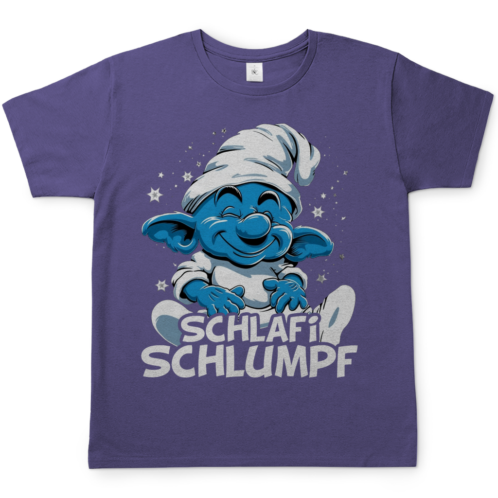 Schlafi Schlumpf Grafik - Herren Shirt Millennial Lilac