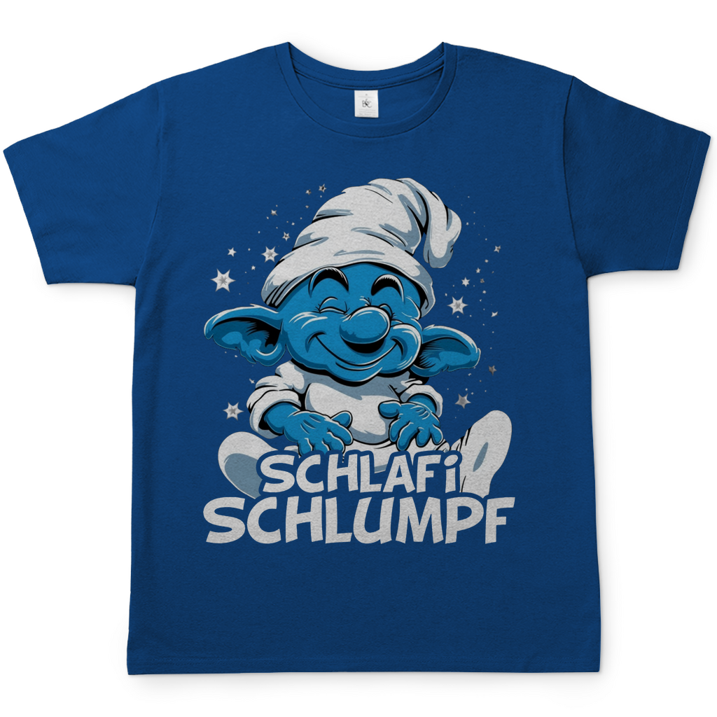 Schlafi Schlumpf Grafik - Herren Shirt Royal Blue