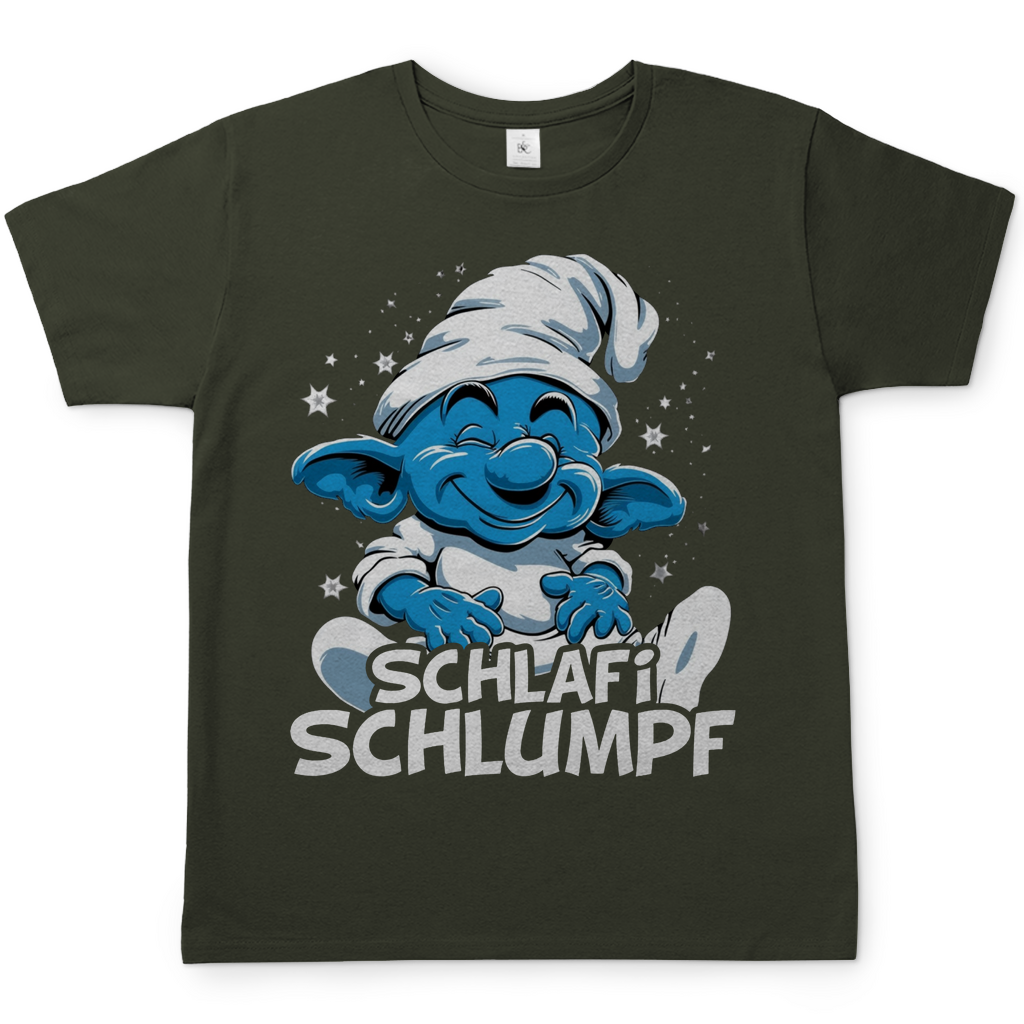 Schlafi Schlumpf Grafik - Herren Shirt Urban Khaki