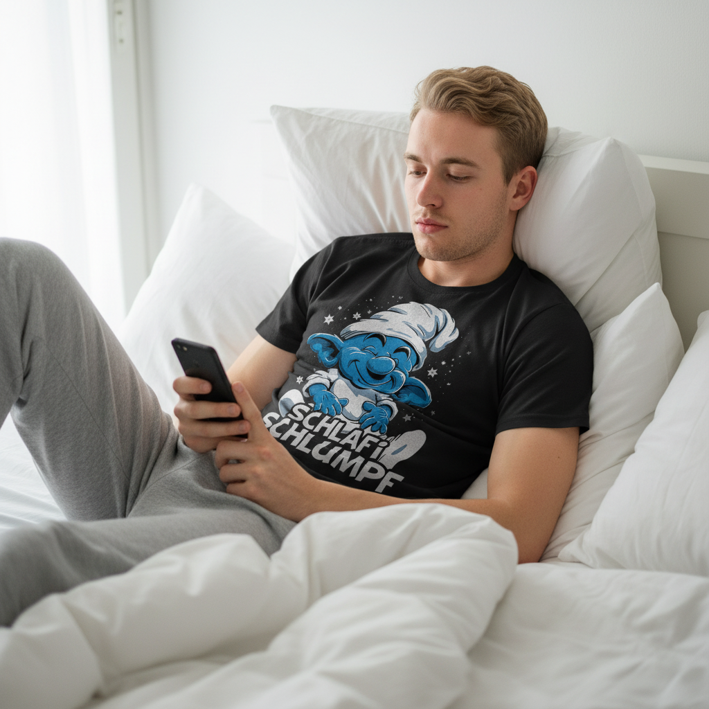 Schlafi Schlumpf Grafik - Herren Shirt