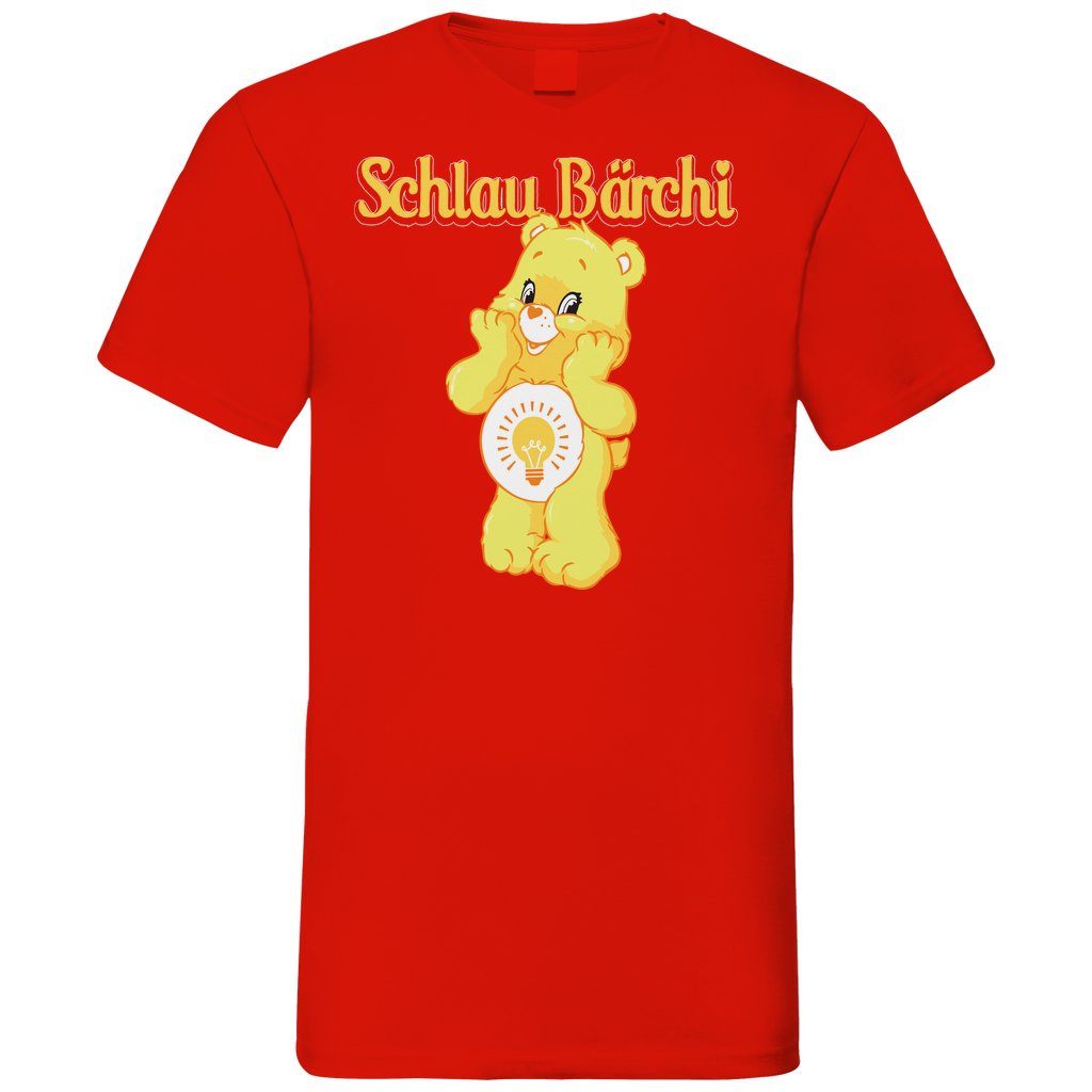 Schlau Bärchi - Glücksbärchi - Herren V-Neck Shirt Red