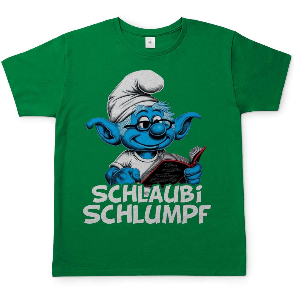 Schlaubi Schlumpf Grafik - Herren Shirt Kelly Green