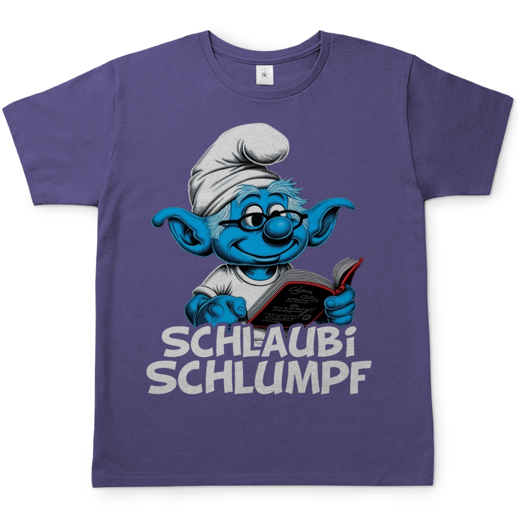 Schlaubi Schlumpf Grafik - Herren Shirt Millennial Lilac