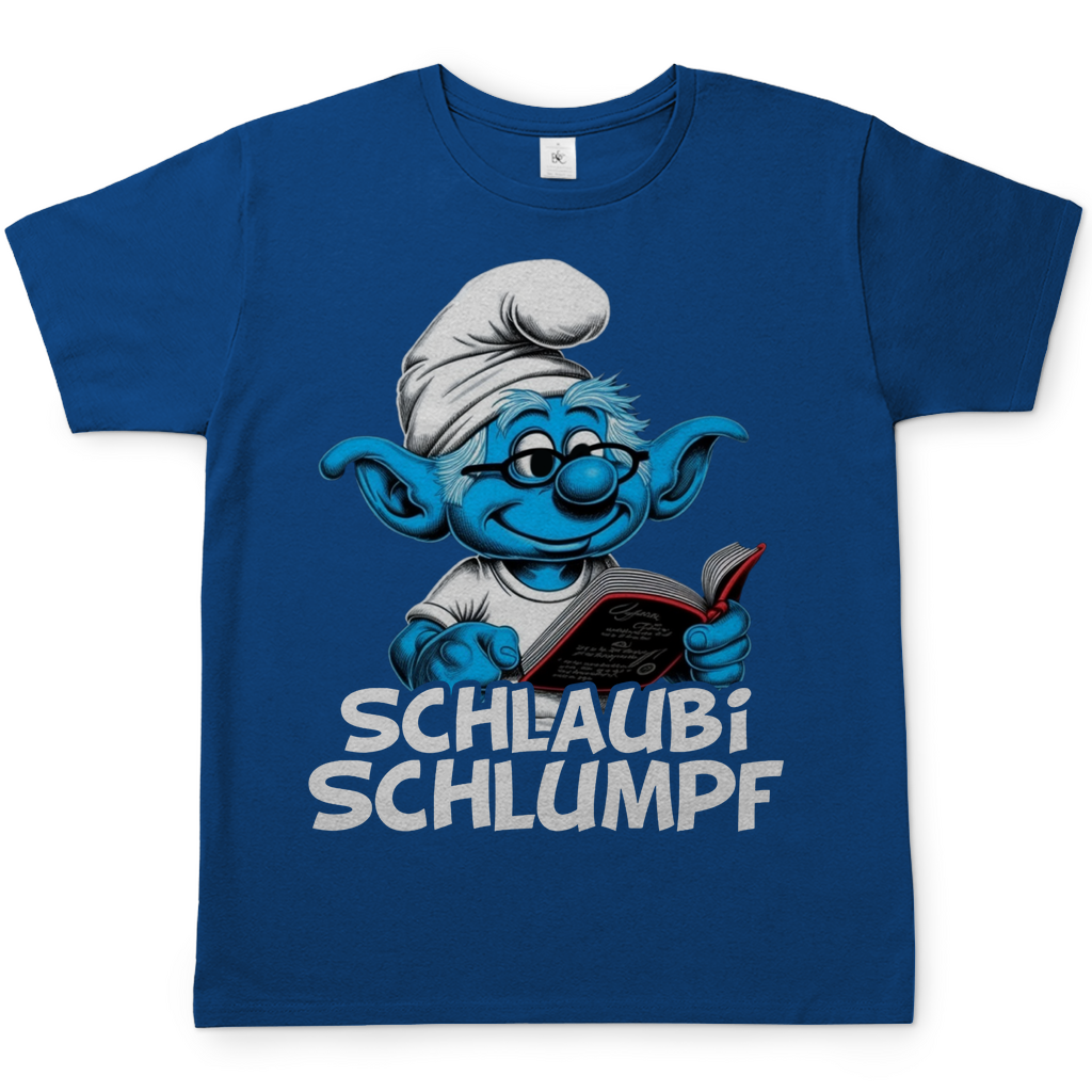 Schlaubi Schlumpf Grafik - Herren Shirt Royal Blue