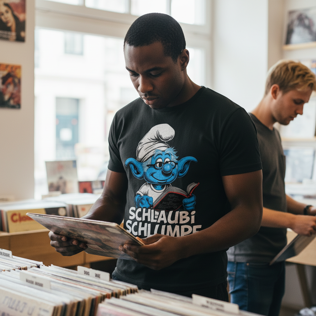 Schlaubi Schlumpf Grafik - Herren Shirt