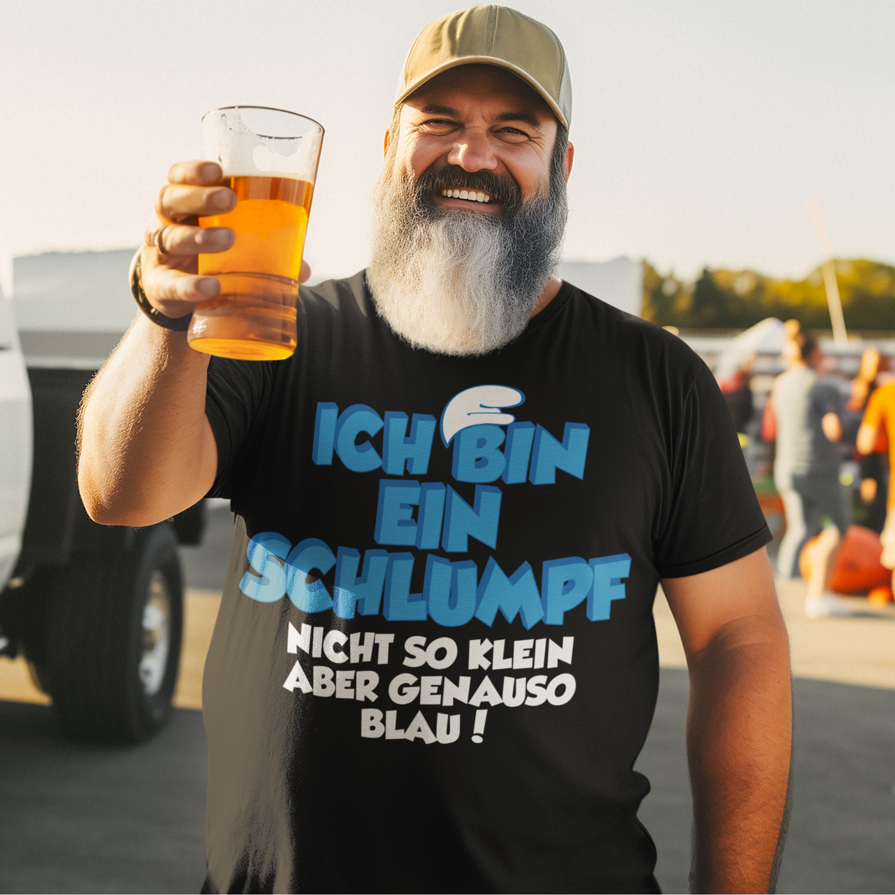 Ich bin ein Schlumpf nicht so klein aber genauso blau - Herren Shirt