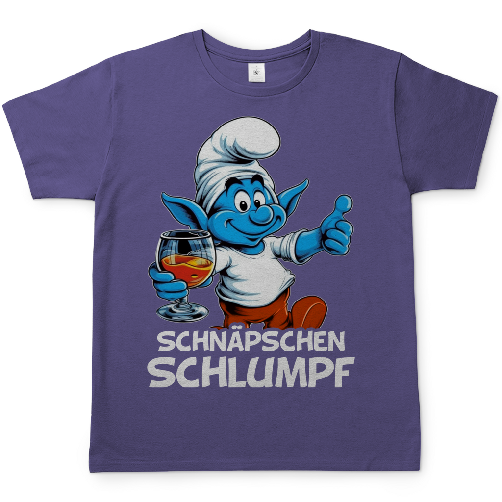 Schnäpschen Schlumpf Grafik - Herren Shirt Millennial Lilac