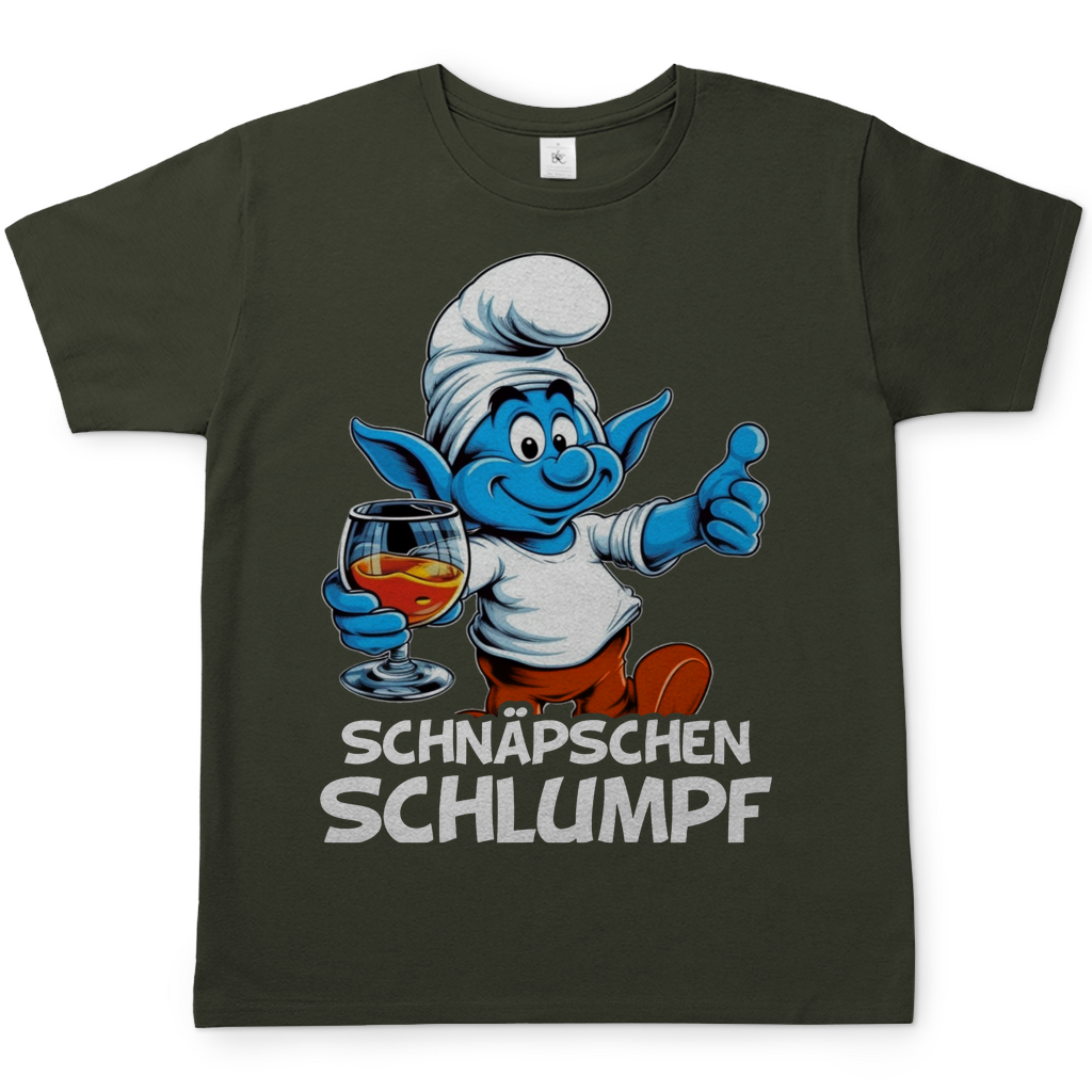 Schnäpschen Schlumpf Grafik - Herren Shirt Urban Khaki