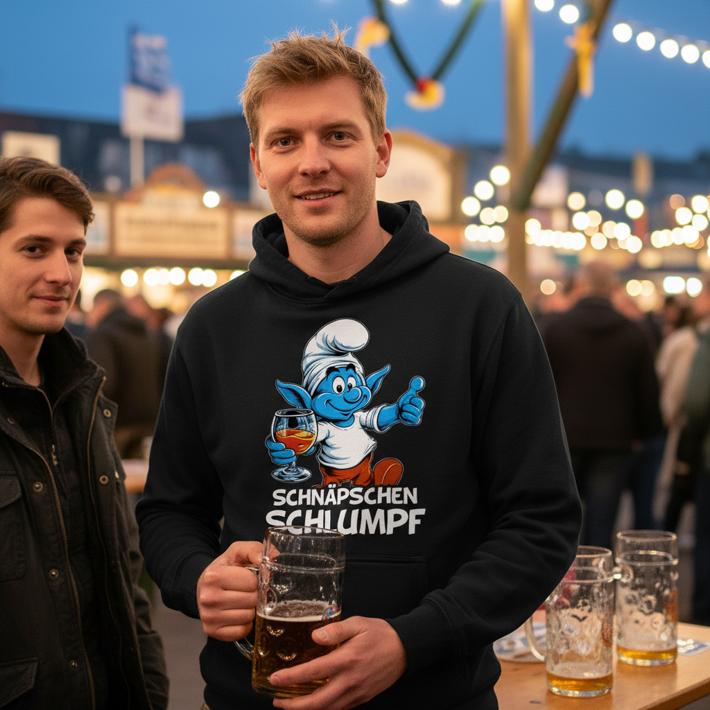 Schnäpschen Schlumpf Grafik - Unisex Hoodie