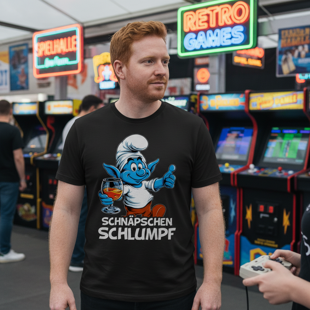 Schnäpschen Schlumpf Grafik - Herren Shirt