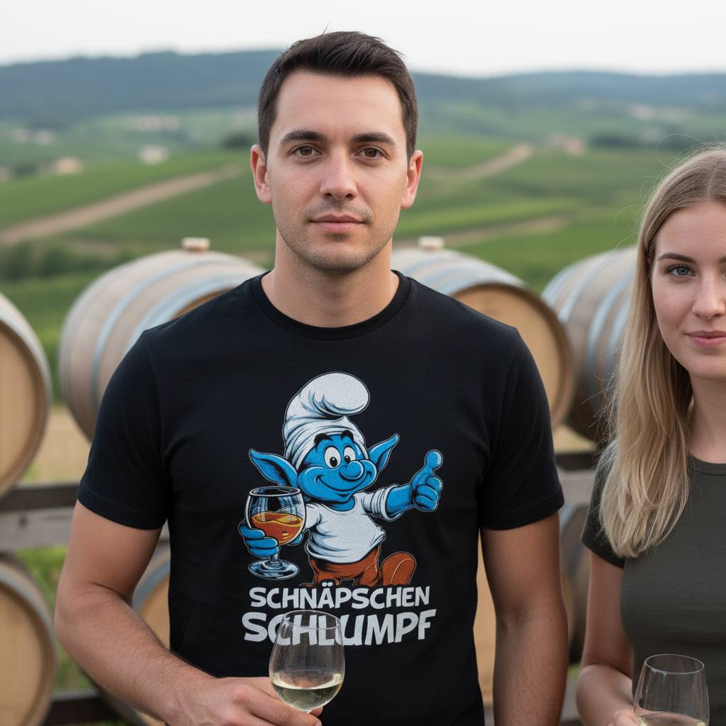 Schnäpschen Schlumpf Grafik - Herren Shirt