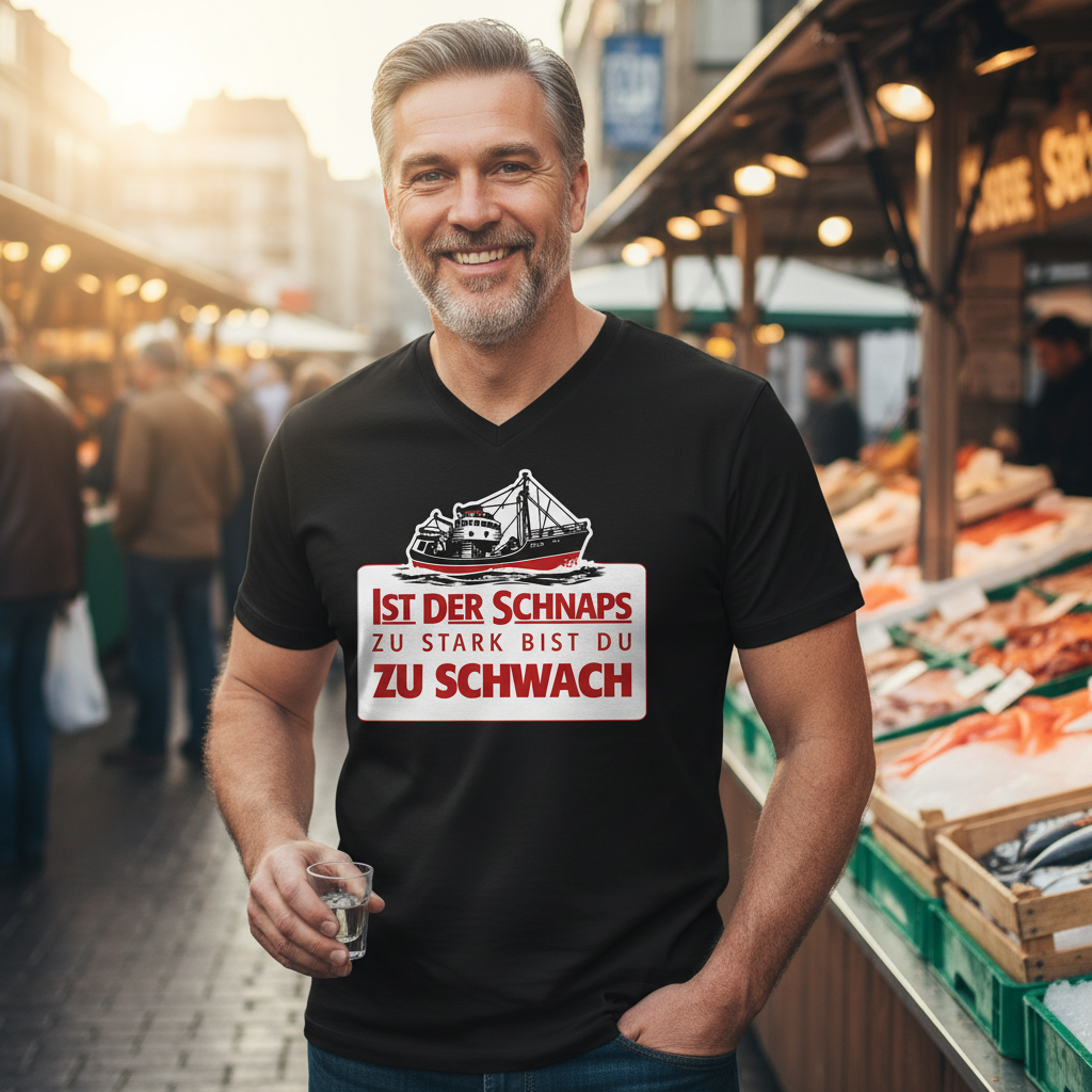 Ist der Schnaps zu stark bist du zu schwach - Herren V-Neck Shirt
