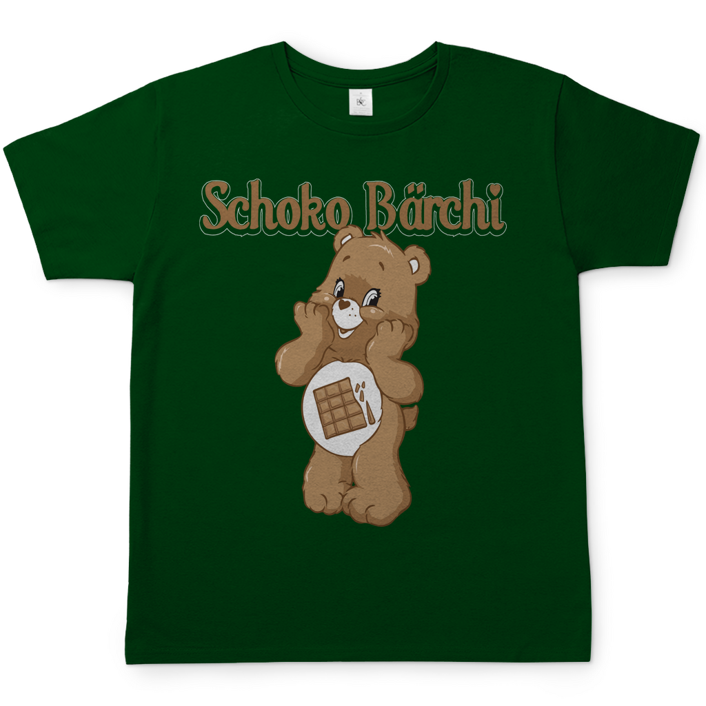 Schoko Bärchi - Glücksbärchi - Herren Shirt Bottle Green