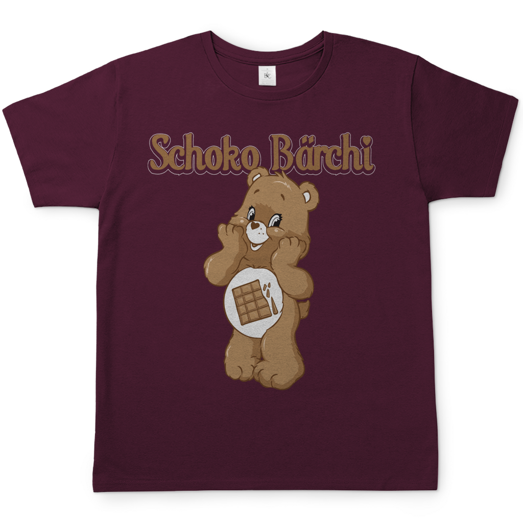 Schoko Bärchi - Glücksbärchi - Herren Shirt Burgundy