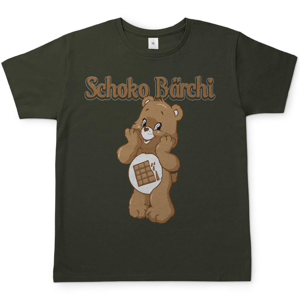 Schoko Bärchi - Glücksbärchi - Herren Shirt Urban Khaki