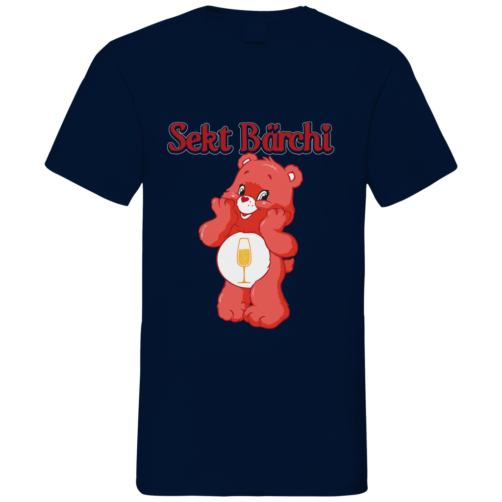 Sekt Bärchi - Glücksbärchi - Herren V-Neck Shirt Navy