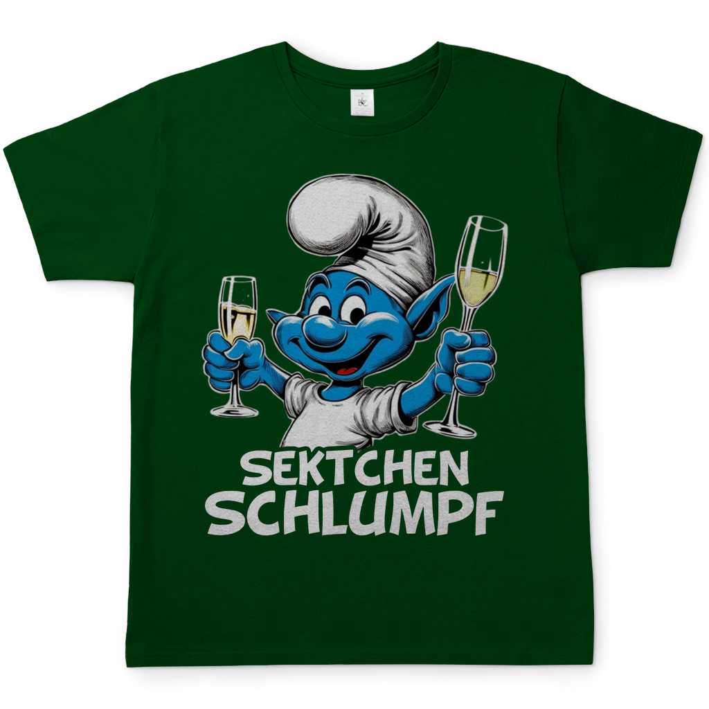 Sektchen Schlumpf Grafik - Herren Shirt Bottle Green
