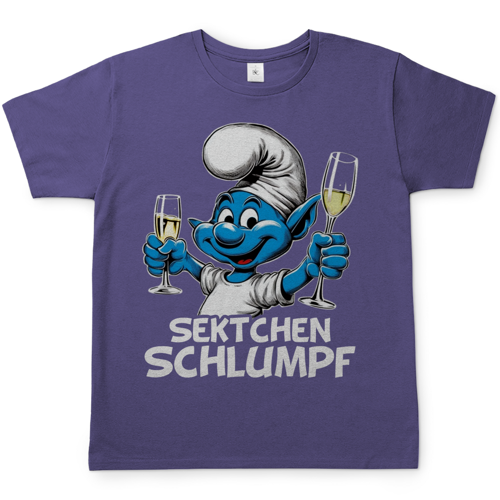 Sektchen Schlumpf Grafik - Herren Shirt Millennial Lilac