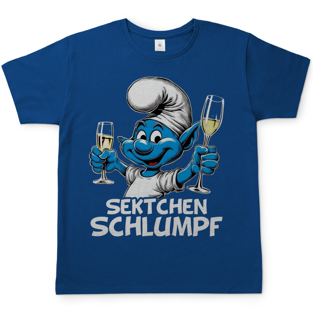 Sektchen Schlumpf Grafik - Herren Shirt Royal Blue