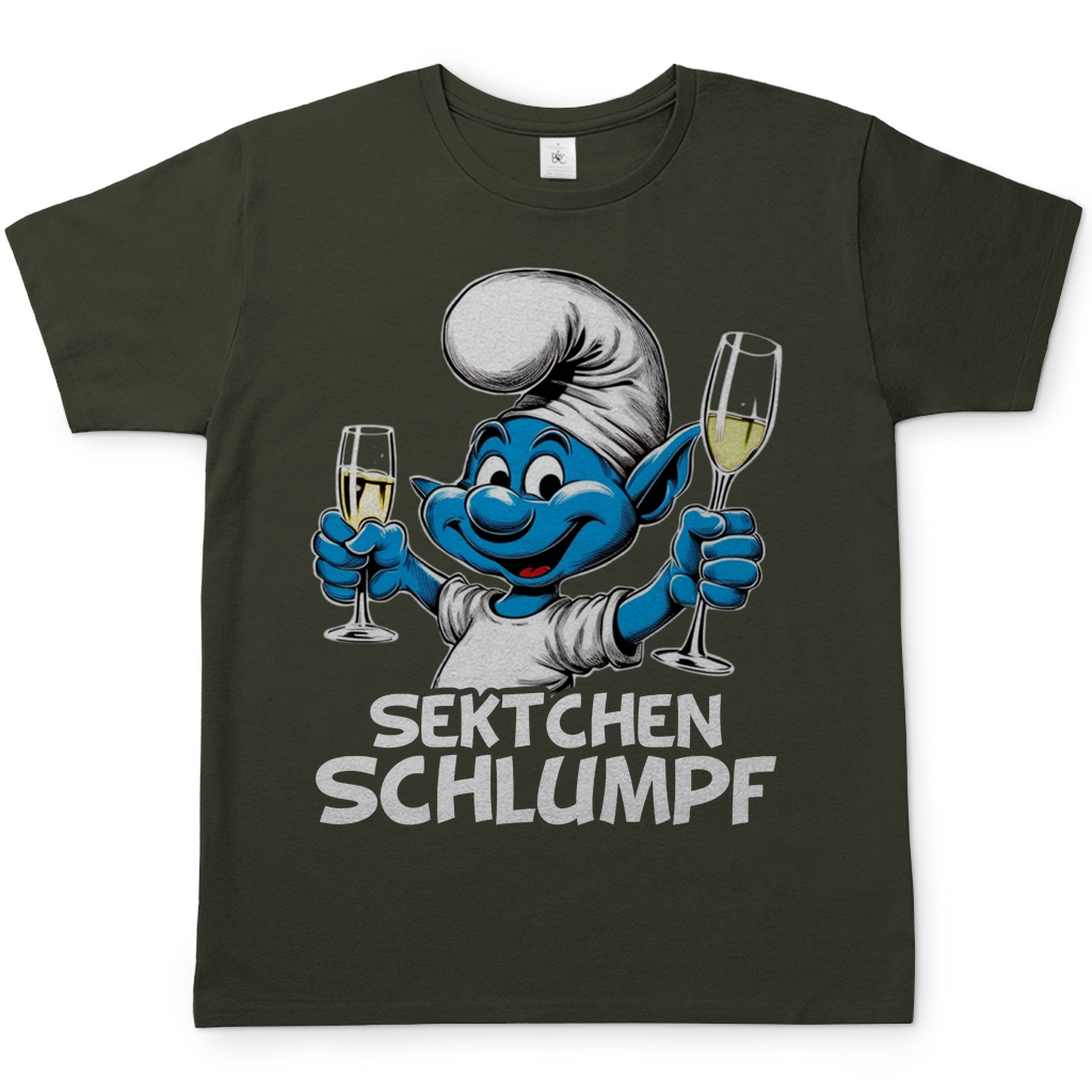 Sektchen Schlumpf Grafik - Herren Shirt Urban Khaki