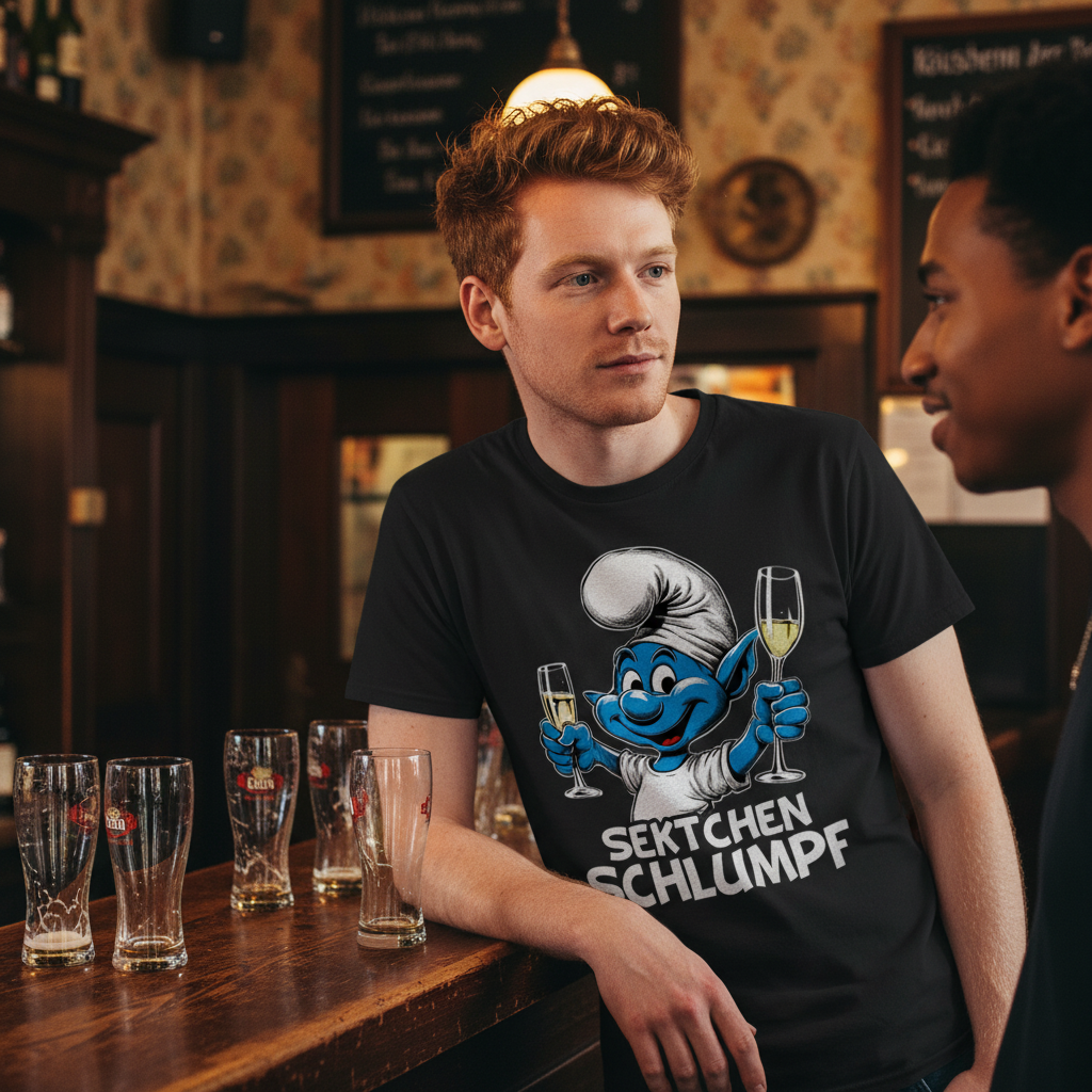 Sektchen Schlumpf Grafik - Herren Shirt