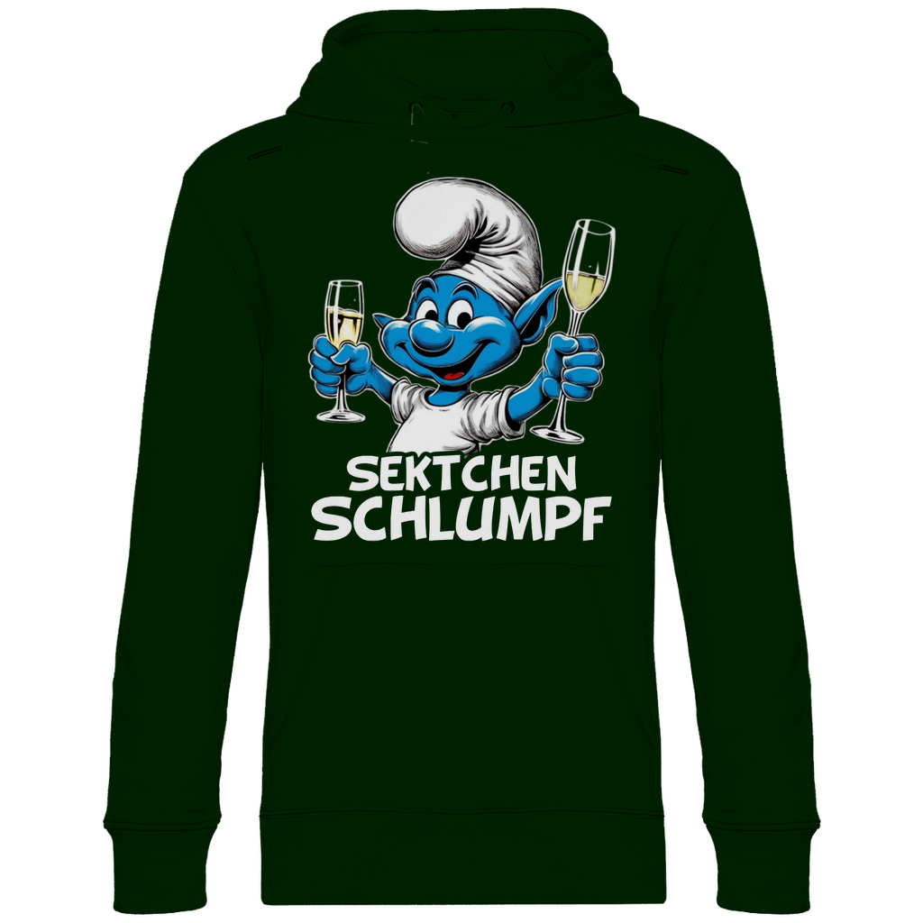 Sektchen Schlumpf Grafik - Unisex Hoodie Forest Green