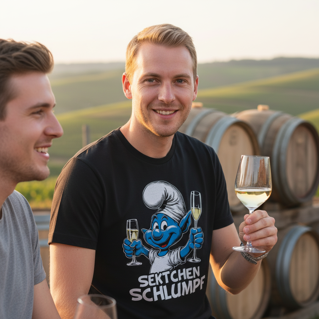 Sektchen Schlumpf Grafik - Herren Shirt