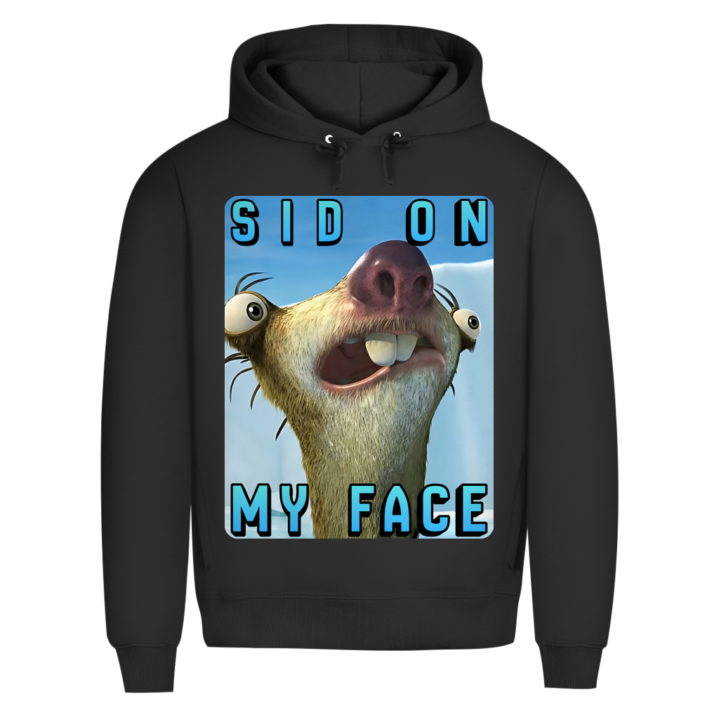 SID ON MY FACE - Herren Premium Bio Hoodie Black Pure