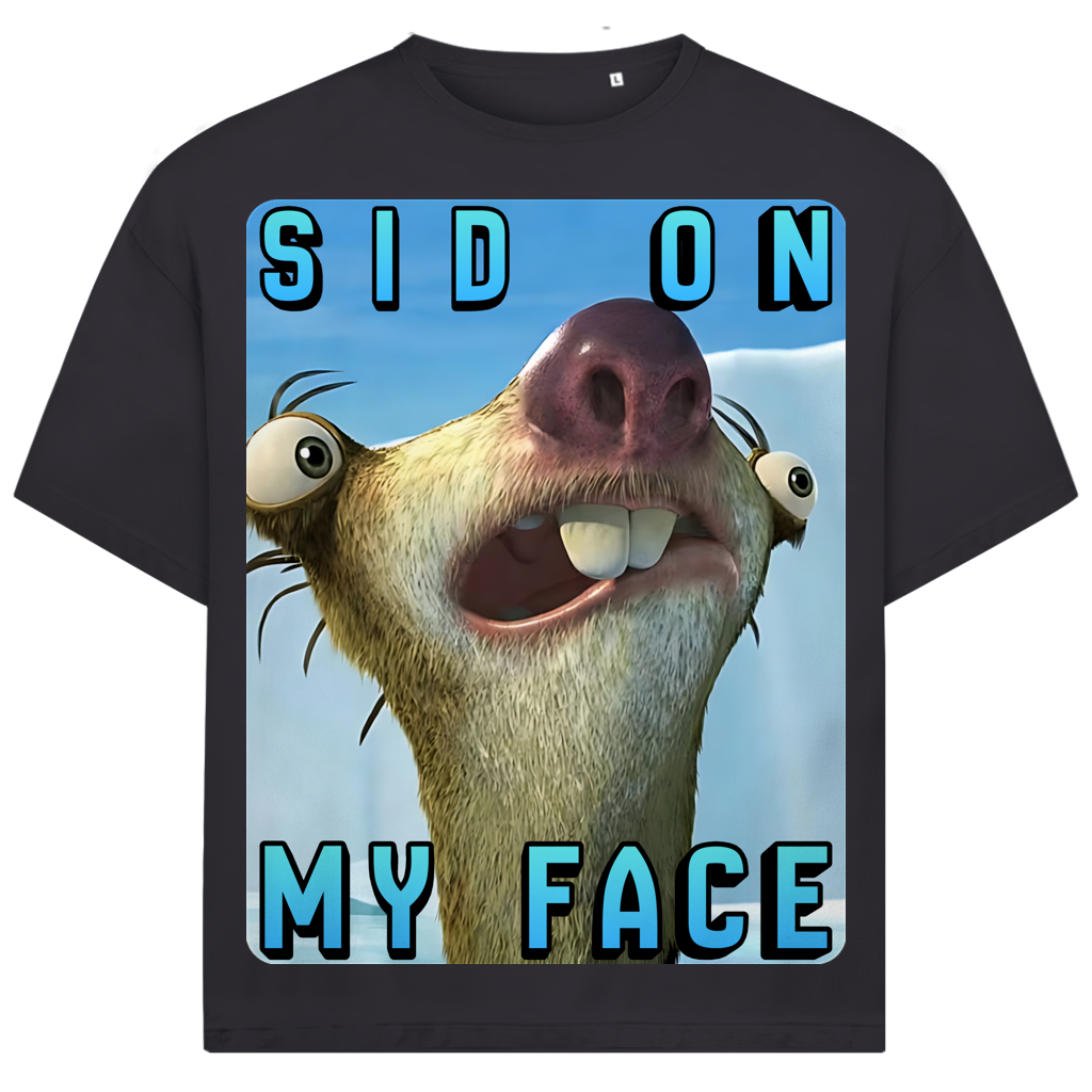 SID ON MY FACE - Jack and Jones Oversize T-Shirt Asphalt