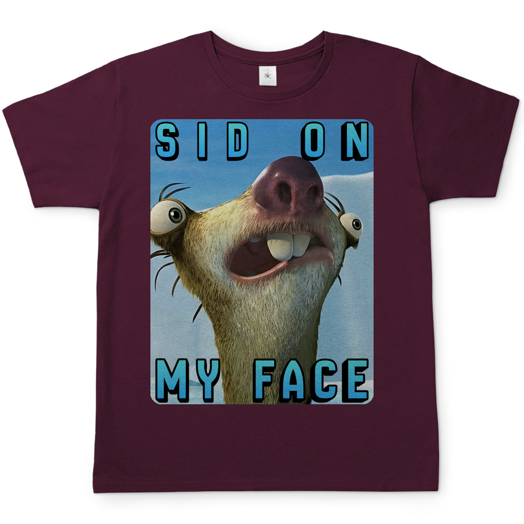 SID ON MY FACE - Herren T-Shirt Burgundy