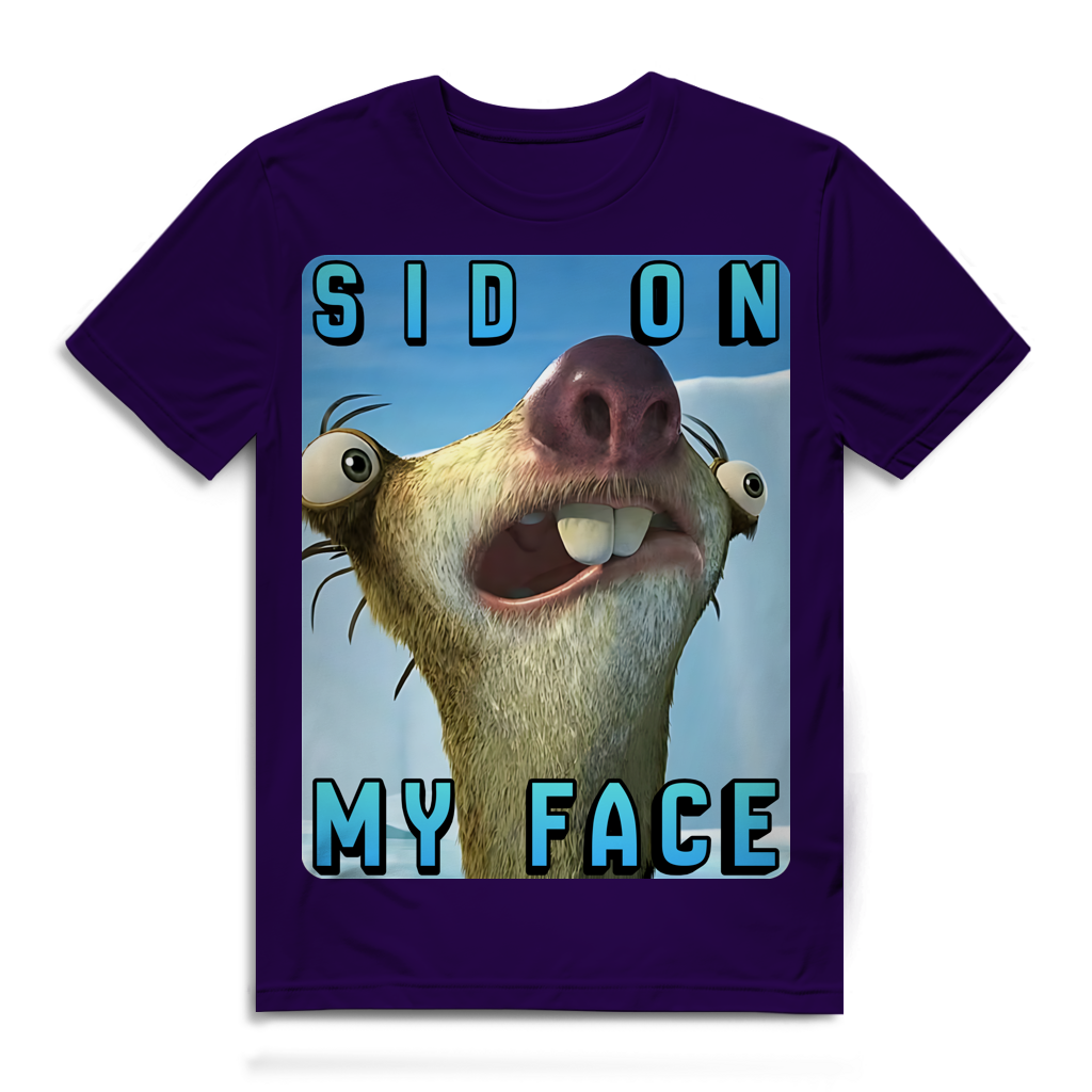 SID ON MY FACE - Herren Premium Bio T-Shirt Urban Purple