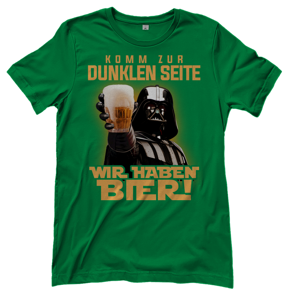 Komm zur dunklen Seite wir haben Bier Darth Vader - Damenshirt Kelly Green