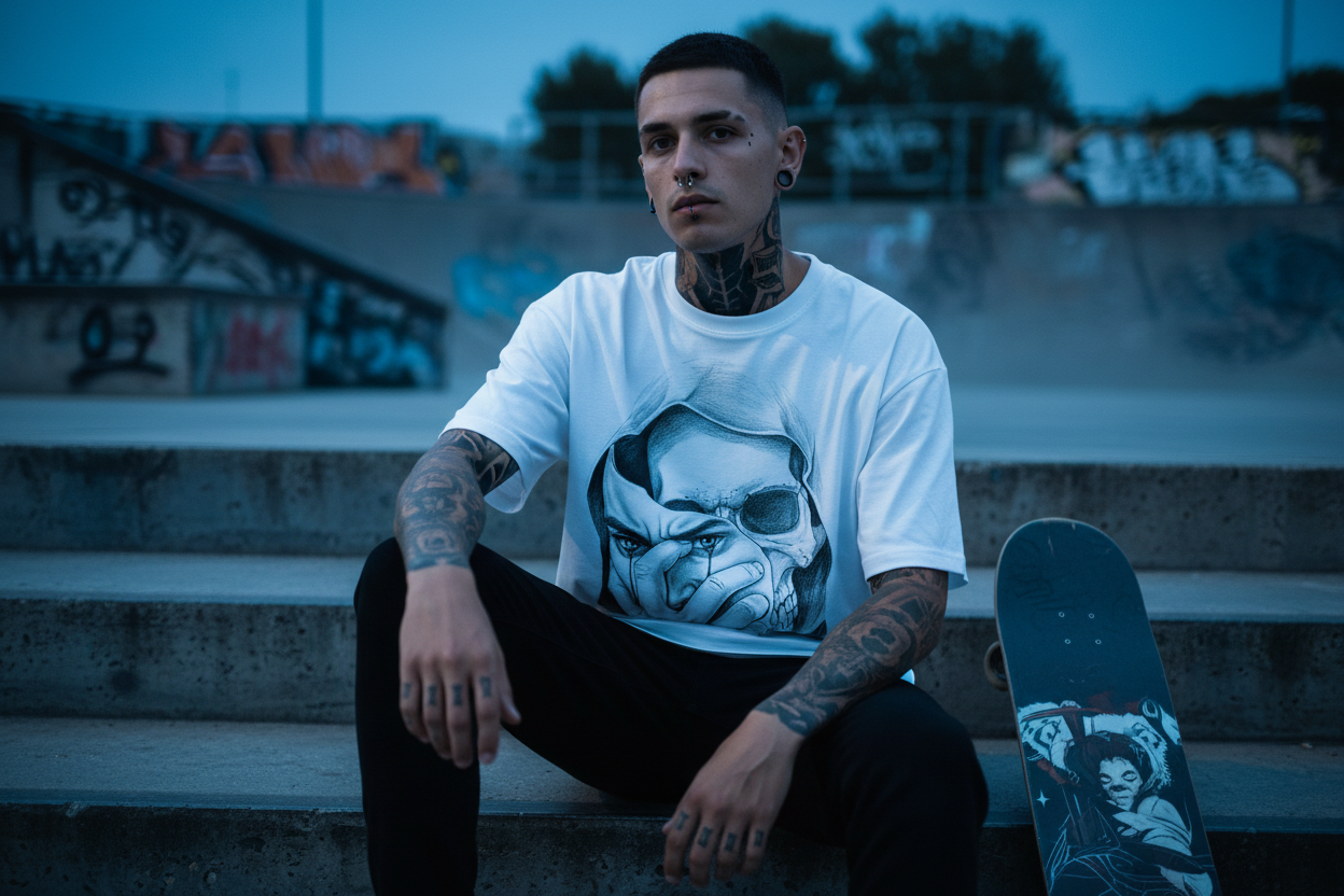 Jack & Jones Oversize Tränen Des Todes Herren T-Shirt