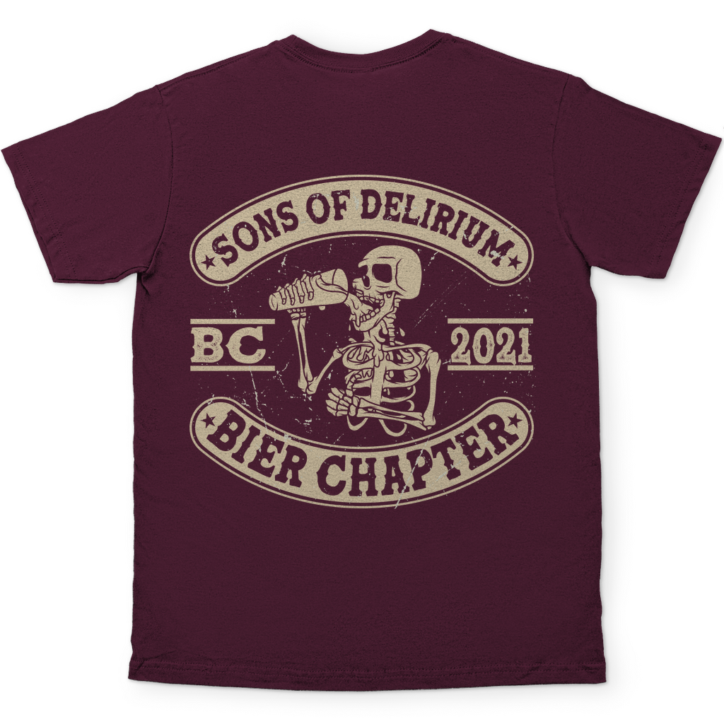 Sons of Delirium BC 2021 Bier Chapter - Herren Shirt Burgundy