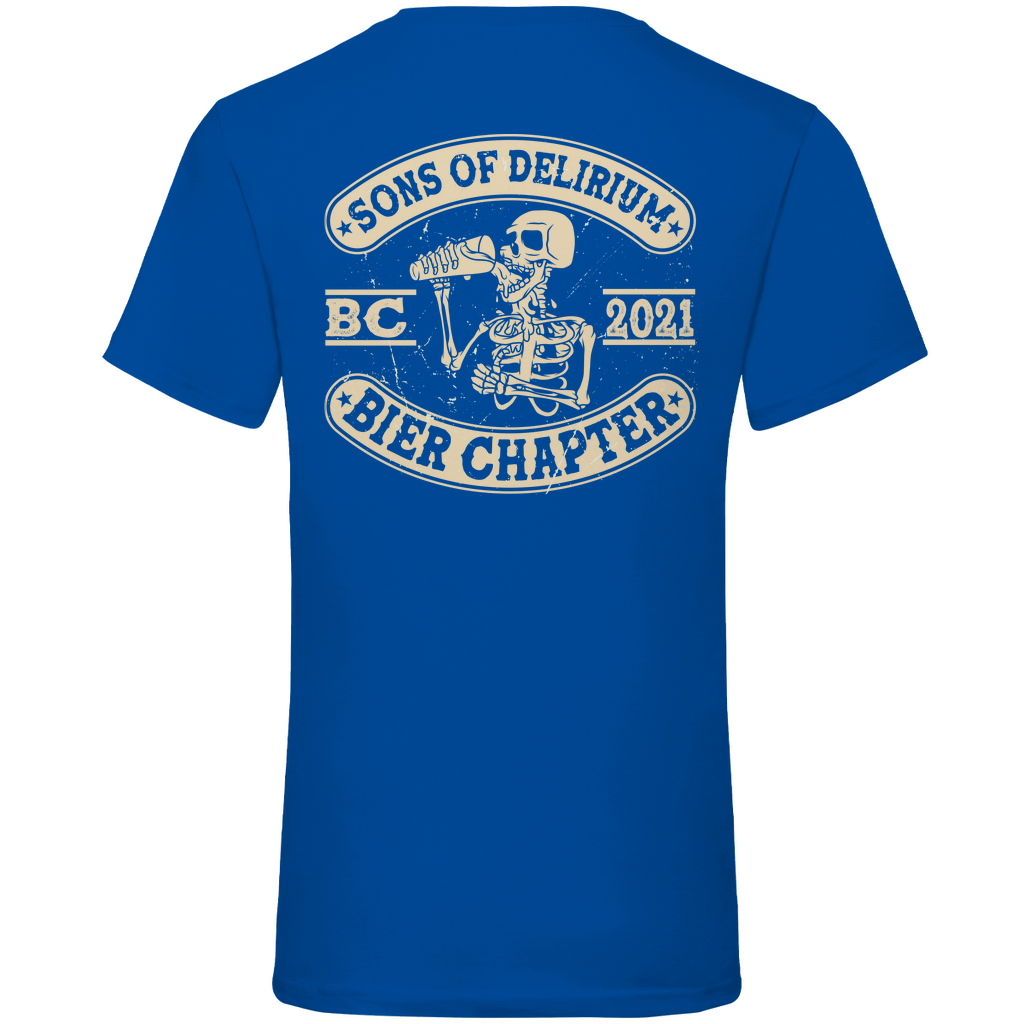 Sons of Delirium BC 2021 Bier Chapter - Herren V-Neck Shirt Royal Blue