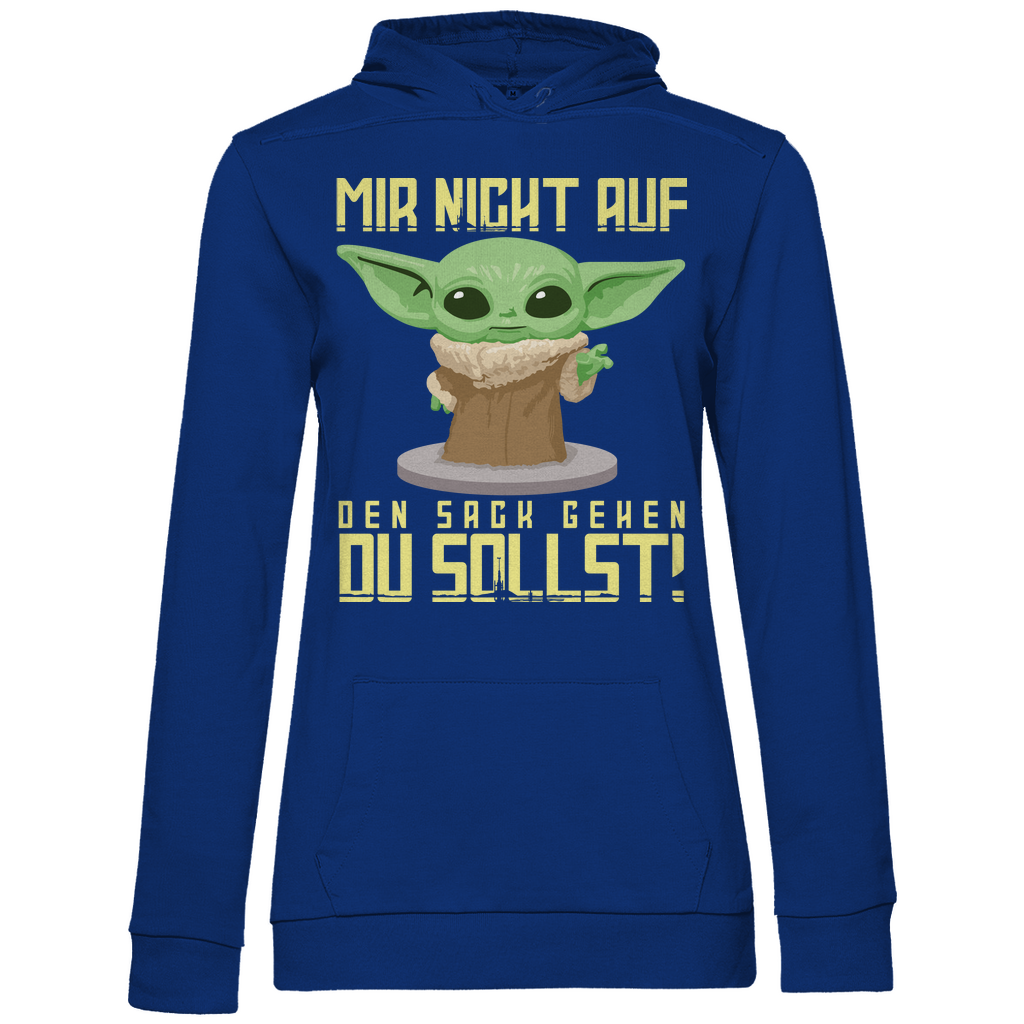 Mir nicht auf den Sack gehen du sollst Baby Yoda Grogu - Damen Hoodie Royal