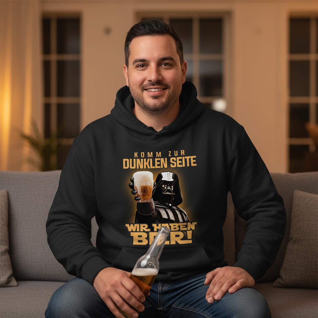 Komm zur dunklen Seite wir haben Bier Darth Vader - Unisex Hoodie