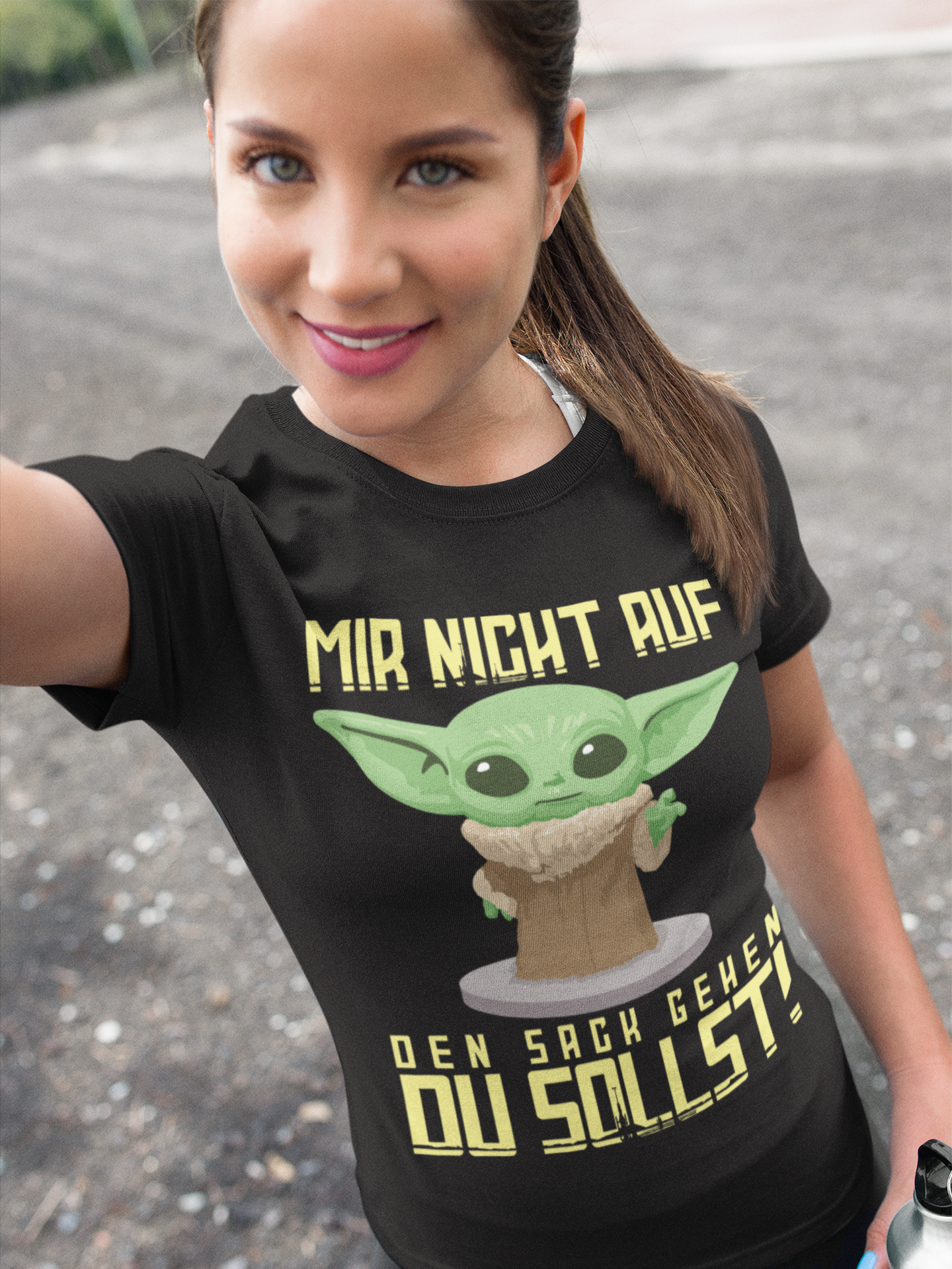 Mir nicht auf den Sack gehen du sollst Baby Yoda Grogu - Damenshirt