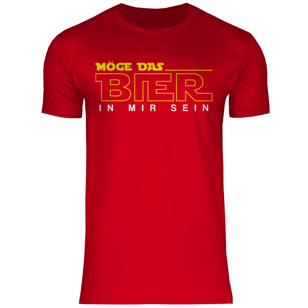 Möge das Bier in mir sein - Star Wars - Herren Shirt Red
