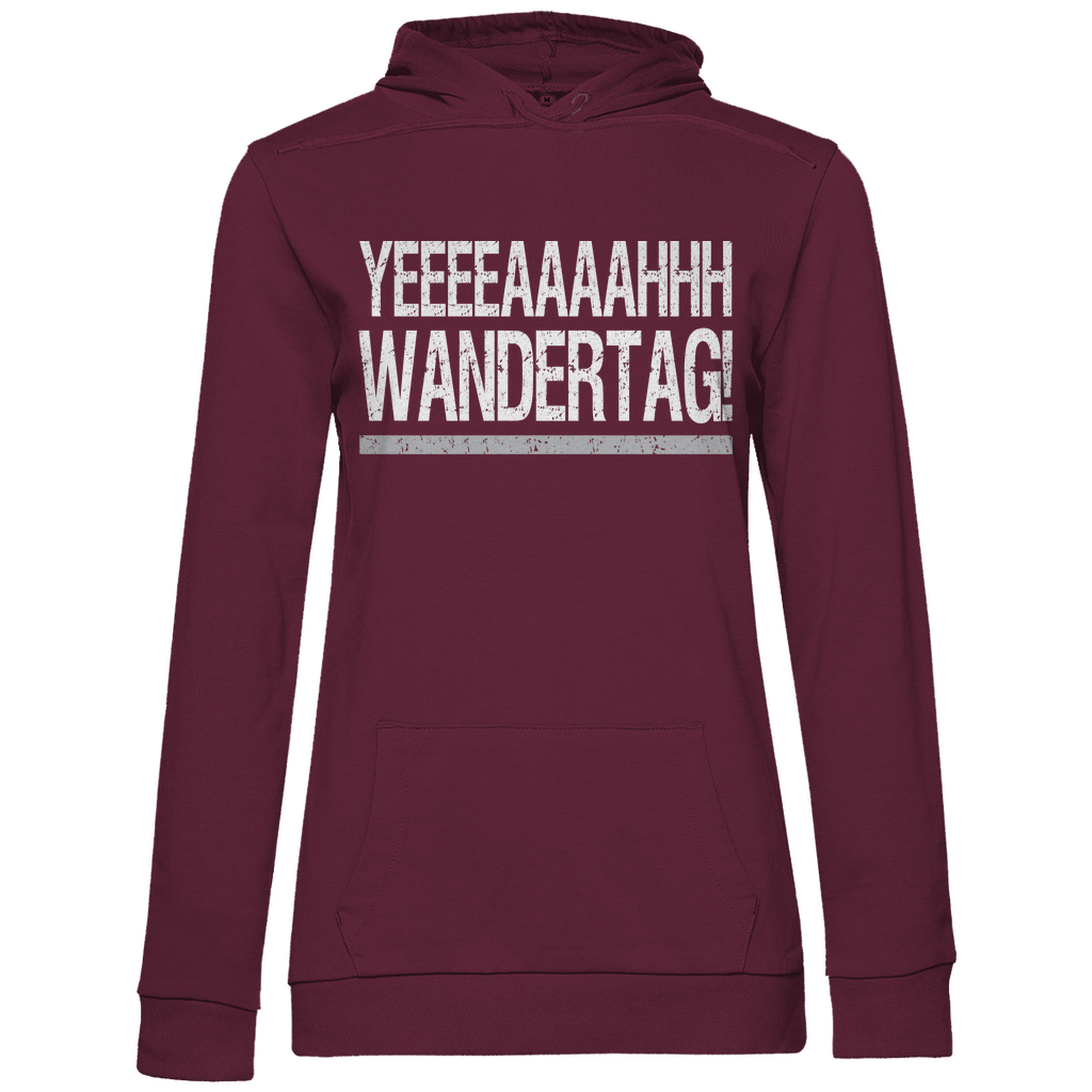 YEEEAH Wandertag! - Damen Hoodie Wine